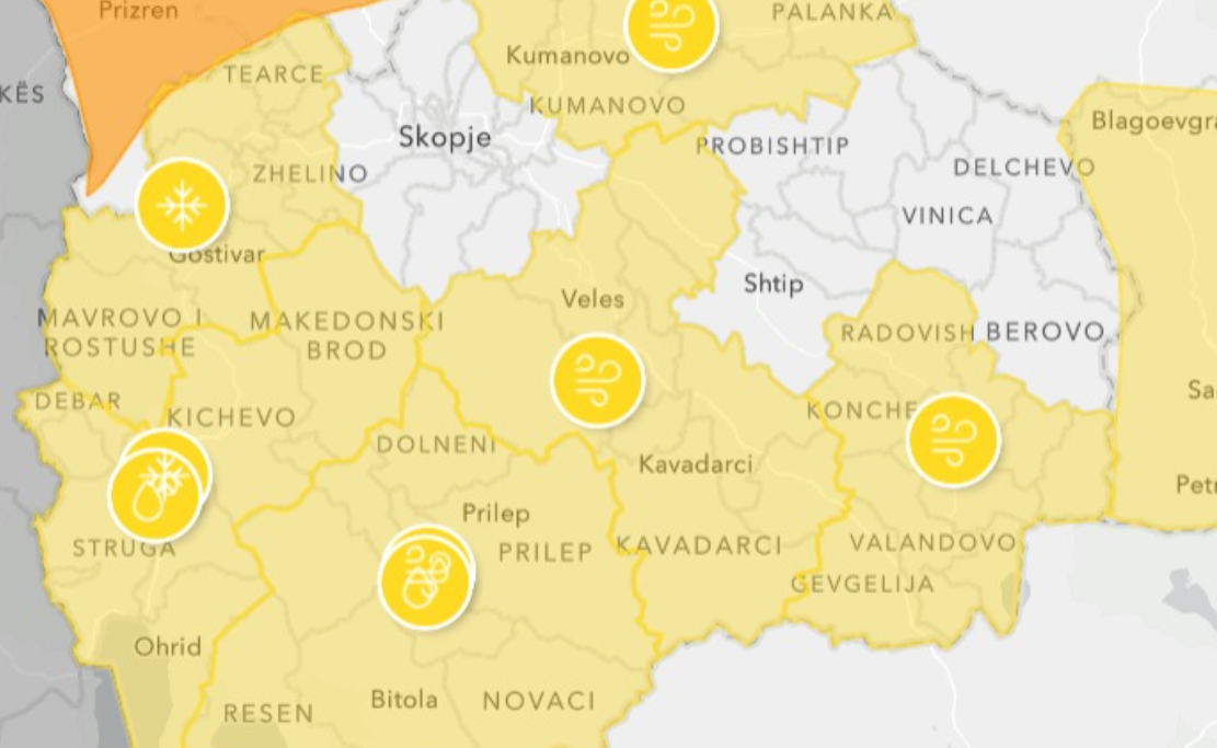 Жолт аларм во Македонија: Од утре обилен снег, но и силен ветер, ова се деталите