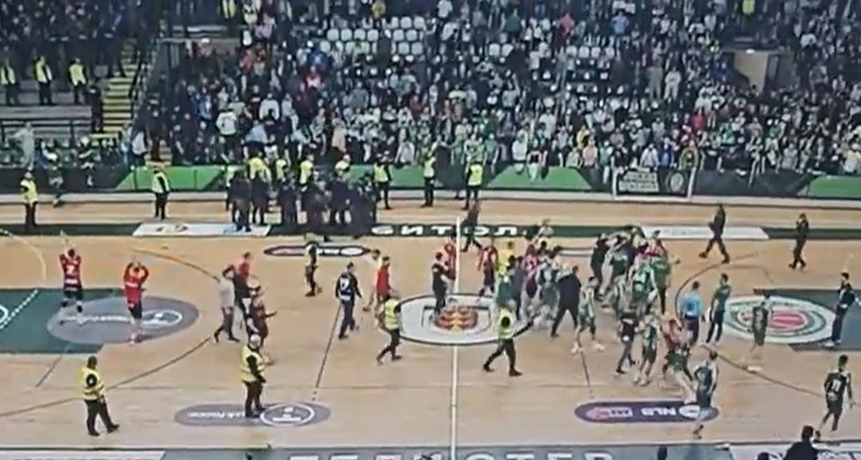 ВИДЕО | Инцидент по дербито: Ќе се степаа ракометарите на Вардар и Пелистер