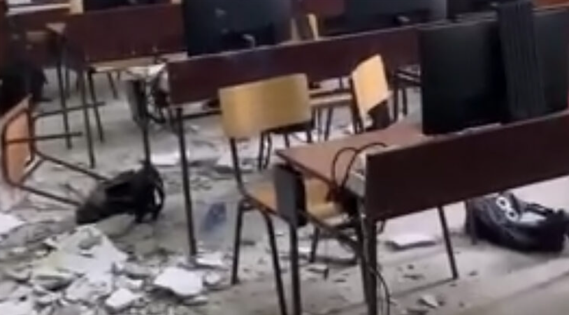 Инцидент во гимназија во Србија: Падна дел од таванот за време на настава