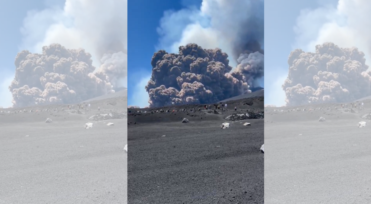 Повторно еруптираше Етна: Туристите панично бегаат [ВИДЕО]