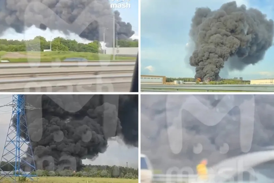 Тајното складиште на Путин срамнето со земја: Црн чад во Москва, огромниот пожар зафати 20.000 метри квадратни