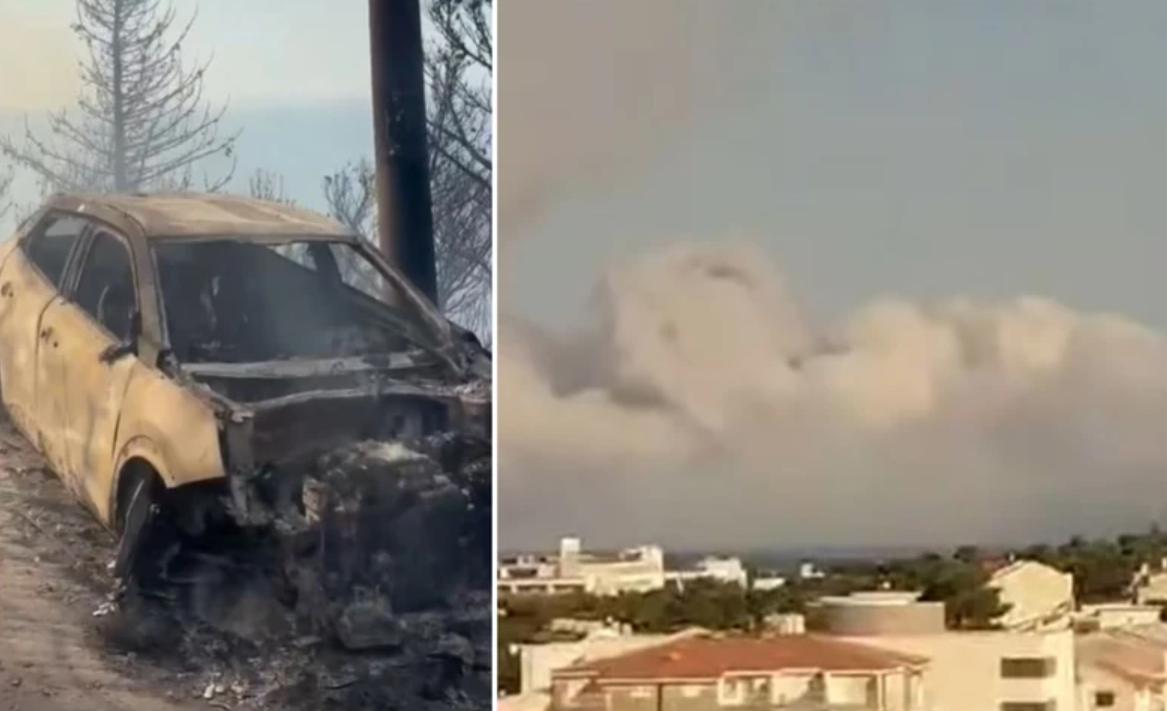 Апокалиптични сцени во Хрватска поради големиот пожар: Горат куќи и автомобили, пристигнаа авиони и воени бродови, туристите масовно бегаат [ВИДЕО]