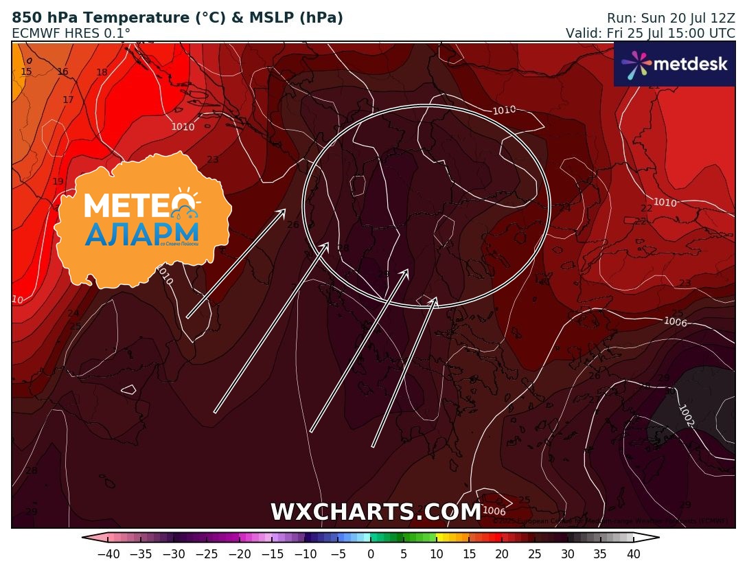 ЌЕ СЕ ПЕЧИМЕ: Македонија под влијание на екстремно топол бран и температури до 43 степени!