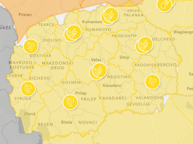 Попладнево доаѓа невреме во Македонија: Еве кои делови ќе бидат најмногу зафатени