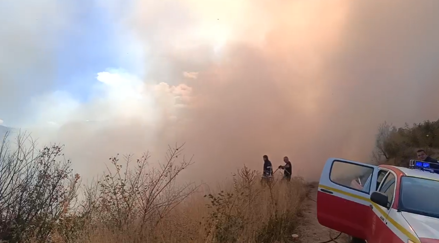 Голем пожар избувна над Батинци – поради ветерот се шири со голема брзина