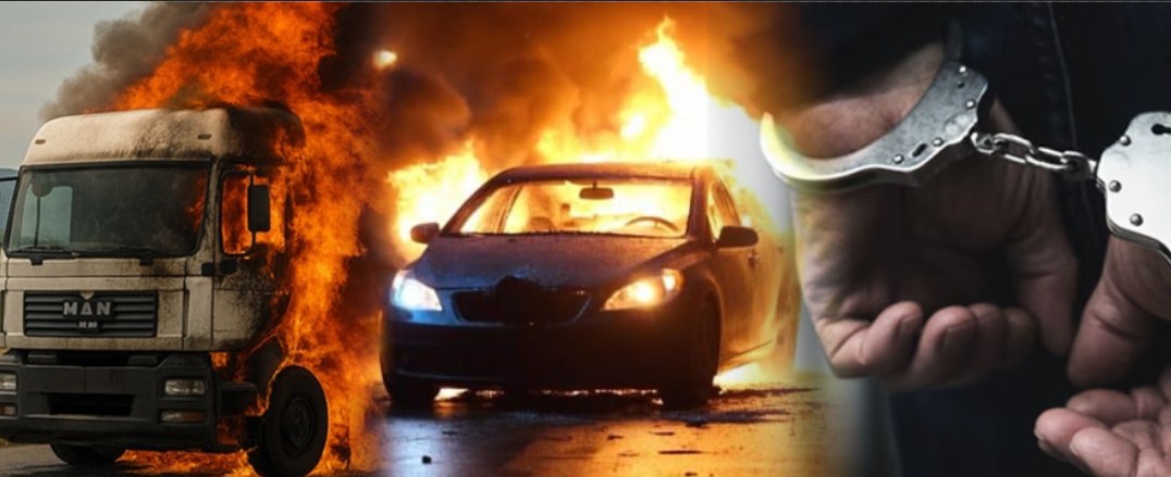 Лишени од слобода двајца скопјани поради сомнение дека предизвикале пожар на две товарни и едно патничко возило во Скопје